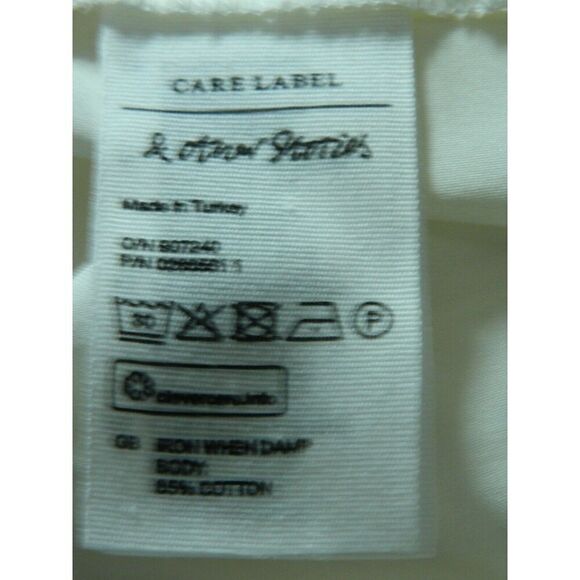 & Other Stories Lace Dress Size 6 White Eyelet 3/4 Sleeve Fully Lined Mini Dress - Picture 11 of 11